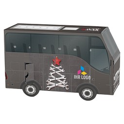 Adventskalender Bus, Lindt Schokotäfelchen, Schraubenschlüssel-Tanne
