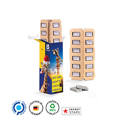 Adventskalender Eco High Tower, Napolitain in Pergaminpapier, inkl. Druck