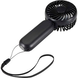 Aervia Tragbarer Ventilator aus recyceltem Kunststoff, schwarz
