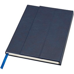 Alejandra A5 Hardcover Notizbuch aus recyceltem Leder, Ozeanblau
