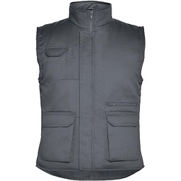 Almanzor Vielseitige Thermo Arbeitsweste mit hohem Kragen, blei, 2XL