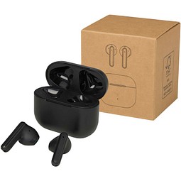 Altais True Wireless Bluetooth® Headset aus recyceltem Kunststoff, schwarz