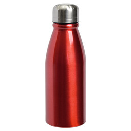 Aluminium Trinkflasche Fancy, 500 ml, rot/silber