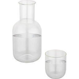 Amelie Set aus Glaskaraffe und Tasse, matt, transparent