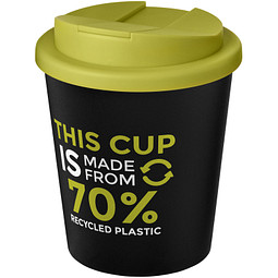 Americano® Espresso Eco 250 ml recycelter Isolierbecher mit auslaufsicherem Deckel, schwarz