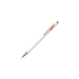PENKO® Metall-Touch-Kugelschreiber Anacapa-Rosé, weiß