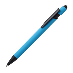 PENKO® Metall-Touch-Kugelschreiber Anacapa-Black, hellblau