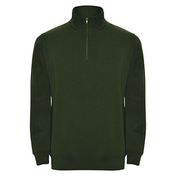 Aneto Pullover mit Viertelreißverschluss, dunkelgrün, M
