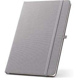 ANNE. A5 Notizbuch aus recyceltem Polyester (100% rPET) mit linierten Seiten, Grau