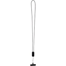 Anser Smartphone Lanyard aus recyceltem Kunststoff mit 27 W 5-in-1 integriertem Kabel, schwarz