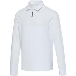 Apollo 245 g/m² Langarm Poloshirt Unisex mit Reißverschluss, weiss, L