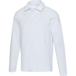 Apollo 245 g/m² Langarm Poloshirt Unisex, weiss, XXS