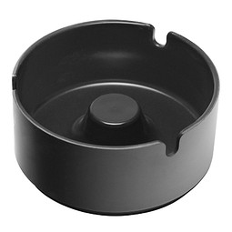 Aschenbecher, stapelbar, schwarz
