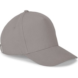 ASHTON. Kappe aus 100% Baumwolle (260gsm) mit 5 Segmenten, Hellgrau