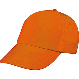 AZO-freie 5 Panel Baumwoll-Baseball-Cap, orange