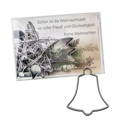 Backförmchen in der Box, Winter, Glocke, 2-seit. Druck