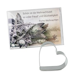 Backförmchen in der Box, Winter, Herz, 2-seit. Druck