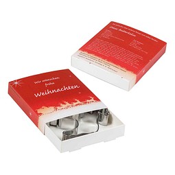 Backförmchen Premium-Box, Xmas, Herz + Komet, 1-seit. Druck