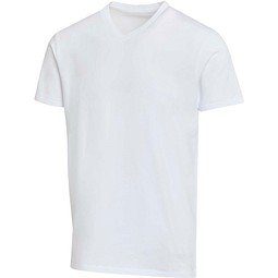 Balfour 200 g/m² Kurzärmeliges T-Shirt V-Ausschnitt Bio Baumwolle (OCS), unisex, weiss, 3XL