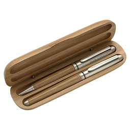 Bambus Schreibset Schleswig, blaue Mine