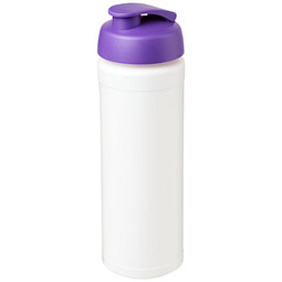 Baseline Plus grip Sportflasche mit Klappdeckel, 750 ml, weiss/lila