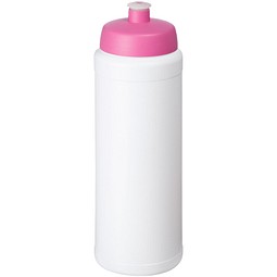 Baseline® Plus grip 750 ml Sportflasche mit Sportdeckel, weiß/rosa