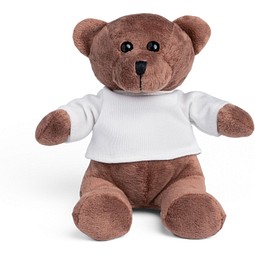 BEAR. Teddybär Plüschtier mit T-Shirt, Weiß
