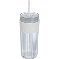 Becher mit Trinkhalm Soledad, 660 ml weiß