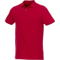 ELEVATE Herren Kurzarm Poloshirt Beryl aus Bio-Recyclingmaterial, rot, L