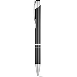 BETA. Aluminium-Kugelschreiber mit Clip, Schwarz
