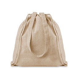 Beutel mit Kordelzug recycelt MOIRA DUO, Beige