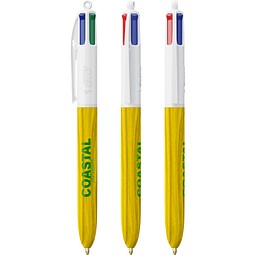 BIC® 4 Colours® Wood Style Weißes/Gelbes Holz