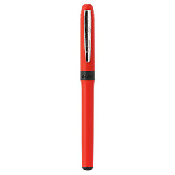 BIC® Rollerball Grip Roller, schwarze Mine, rot/chrom
