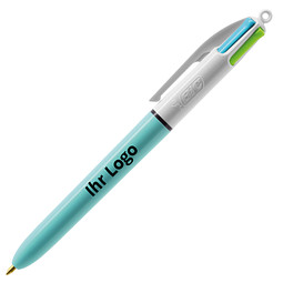 BIC® Kugelschreiber 4 Colours Fashion, türkis,weiß