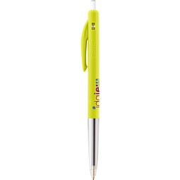 BIC® M10® Clic Kugelschreiber Hellgelb Blaue Tinte
