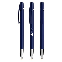 BIC® Media Clic Advance Kugelschreiber mit Metallspitze marineblau, blaue Mine