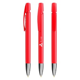 BIC® Media Clic Advance Kugelschreiber mit Metallspitze rot, blaue Mine