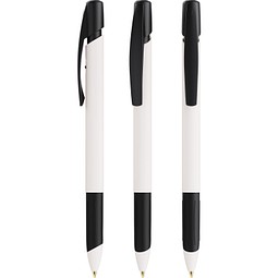 BIC® Media Clic Grip Ecolutions® Kugelschreiber Weiß/Schwarz Blaue Tinte