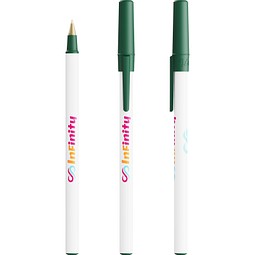 BIC® Round Stic® Ecolutions® ballpen Dunkelgrün Recycelt Blaue Tinte
