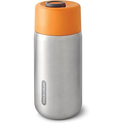 Black+Blum isolierter, auslaufsicherer Becher aus Edelstahl, orange