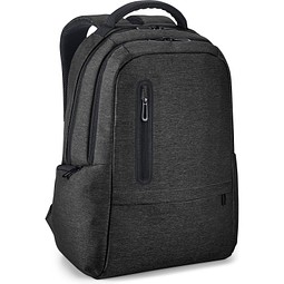 BOSTON. Wasserdichter 2Tone Nylon 17'' Laptop-Rucksack, Schwarz