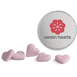 Brauseherzen in Mini Clic Clac Box, 16 g, blank, inkl. Druck