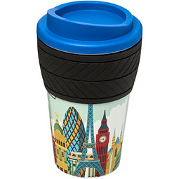 Brite-Americano Isolierbecher mit Schutzring Reifenprofil, 350 ml, blau
