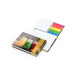 Geiger-Notes Haftnotiz-Set Brüssel Book Cover White Bestseller gloss, inkl. Druck auf Einband, Haftnotizen unbedruckt weiß