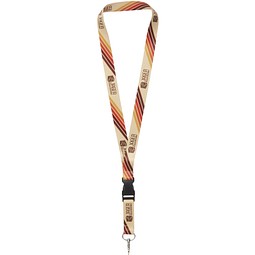 Bucks Sublimation Lanyard mit Schnappverschluss, schwarz, 25mm
