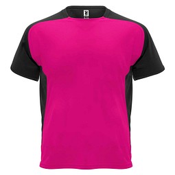 Bugatti T-Shirt Unisex aus recyceltem Material, fuchsia / schwarz, L