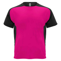 Bugatti T-Shirt Unisex aus recyceltem Material, fuchsia / schwarz, M