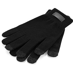 BURROW Handschuhe aus Polyester, mit Tastspitzen, Schwarz