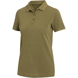 Calgary Poloshirt für Damen im Washed Look, 200 g/m2, waldgrün, XXL