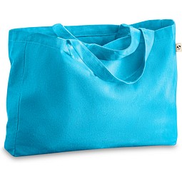 CAMDEN. Tragetasche aus Baumwolle (50%), recycelter Baumwolle (30%) und polyester (20% rPET) (280 g/m²), Hellblau